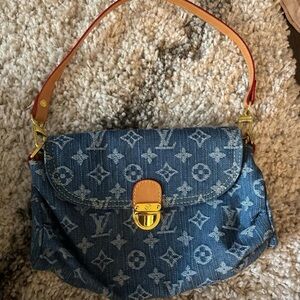 LV Denim Monogram Shoulder Bag